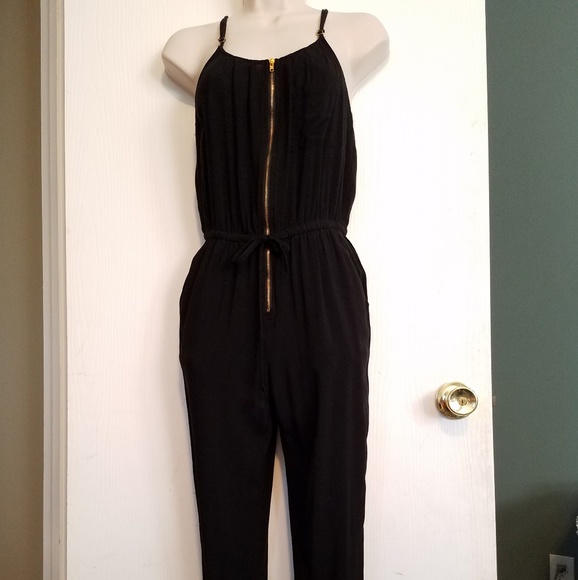 Slimming black and gold jumpsuit - Picture 3 of 6
